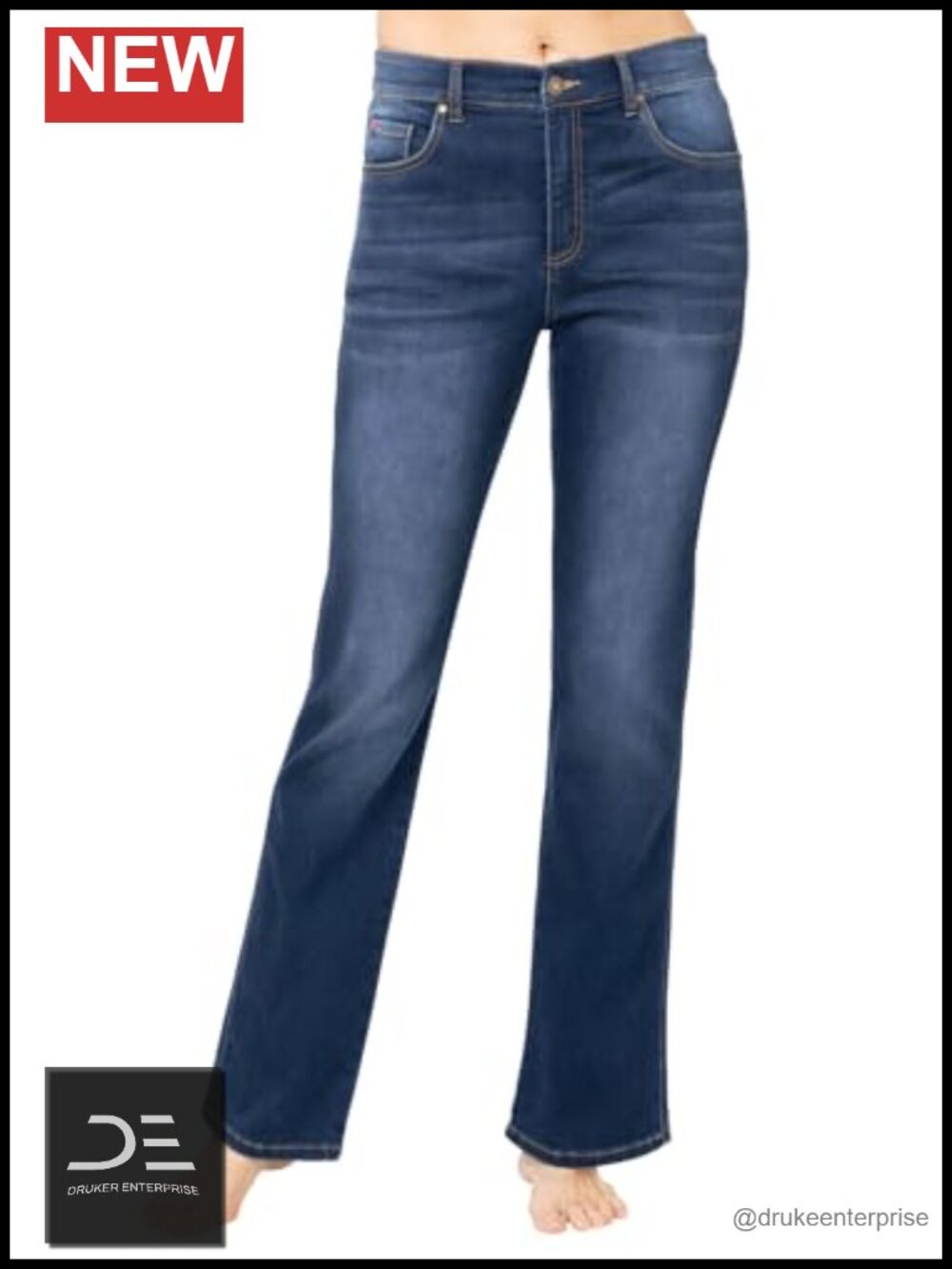 Plus Size Stretchy Skinny Jeans, Mid-Rise 5-Pocket Casual Denim